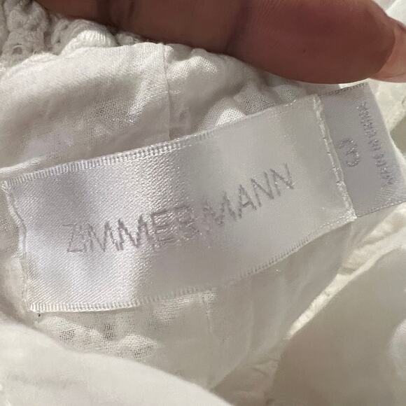 $995 ZIMMERMAN 3 Lace Halter Mini Dress White - Picture 6 of 8